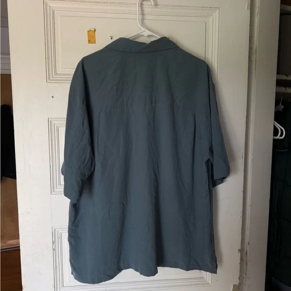 Nike Polo Shirt Tiger Woods Mens XL Teal Blue Short Sleeve Golf Button Down - Picture 7 of 8